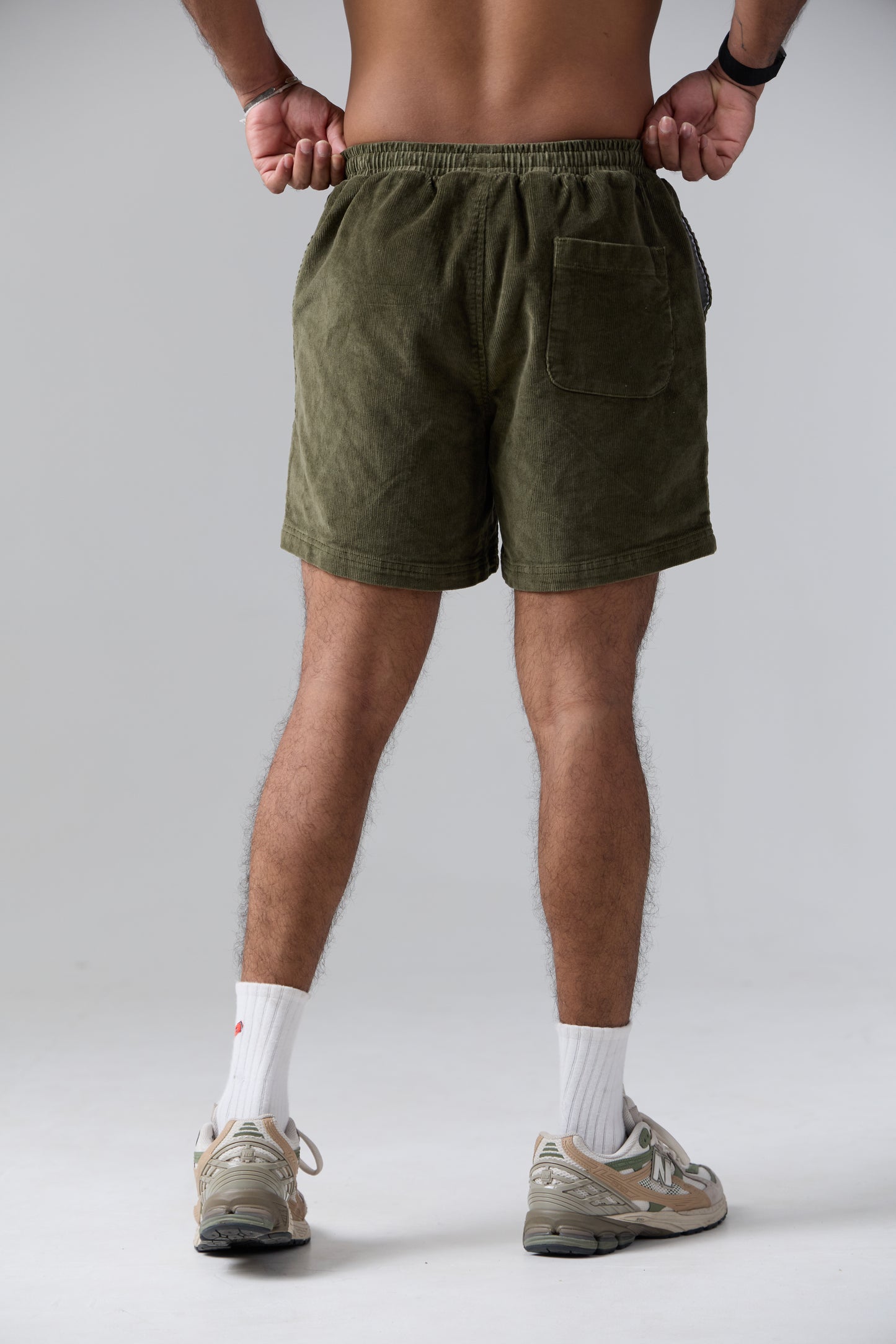 Corduroy Elastic Waist Short