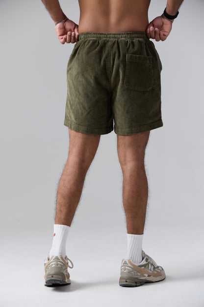 Corduroy Elastic Waist Short