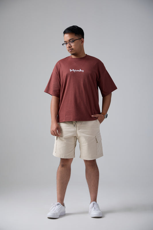 Burgundy Signature Box Tee