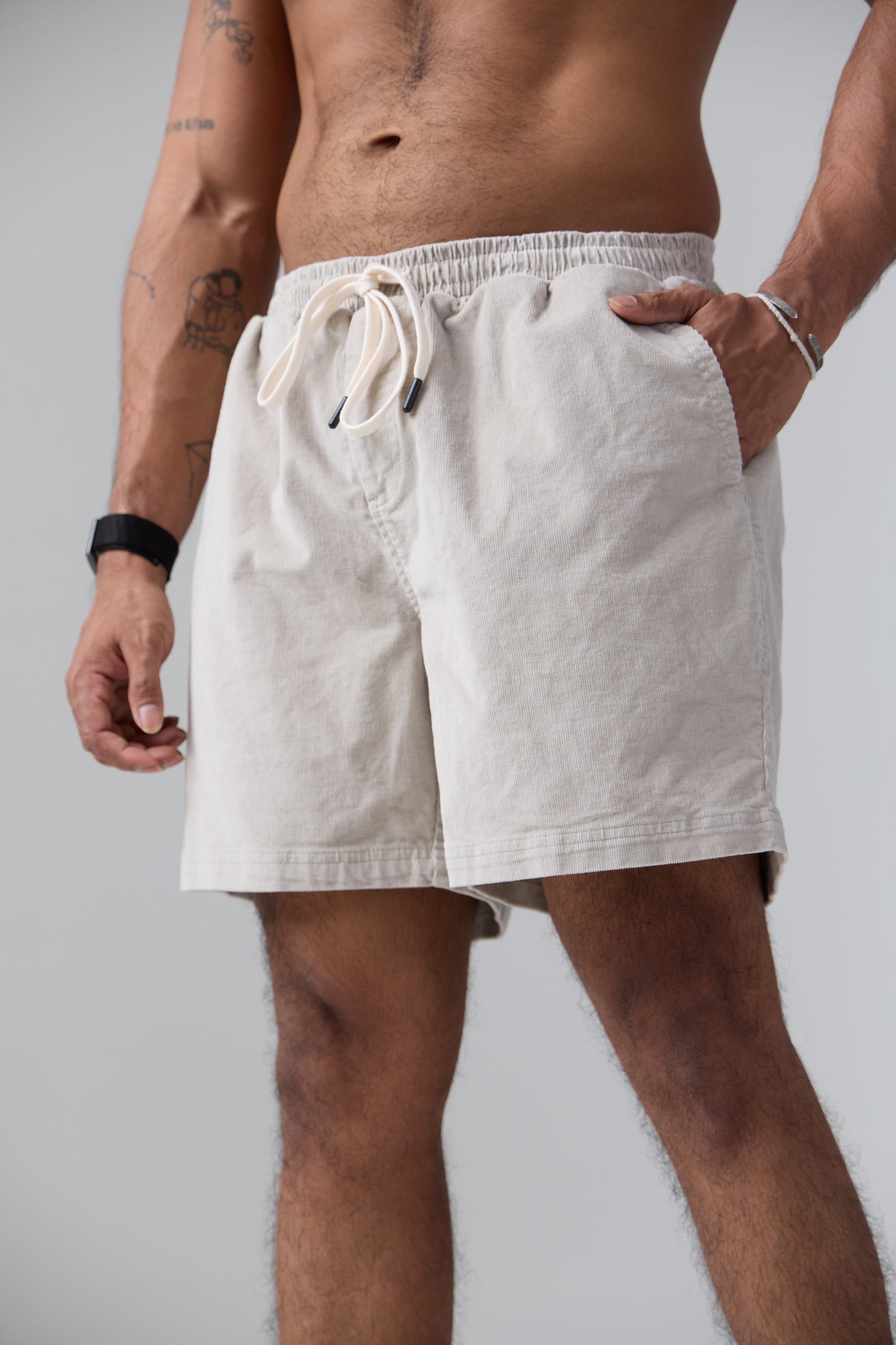 Corduroy Elastic Waist Short