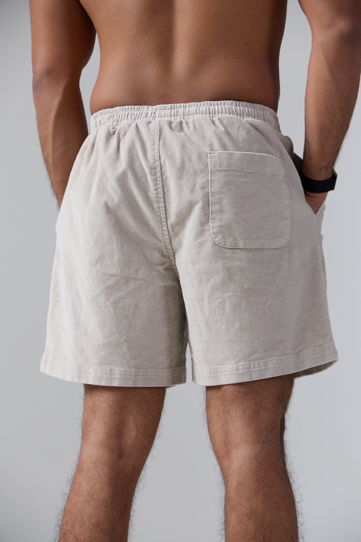 Corduroy Elastic Waist Short